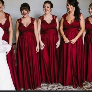 Belsoie by Jasmine Berry Red Bridesmaid Dress